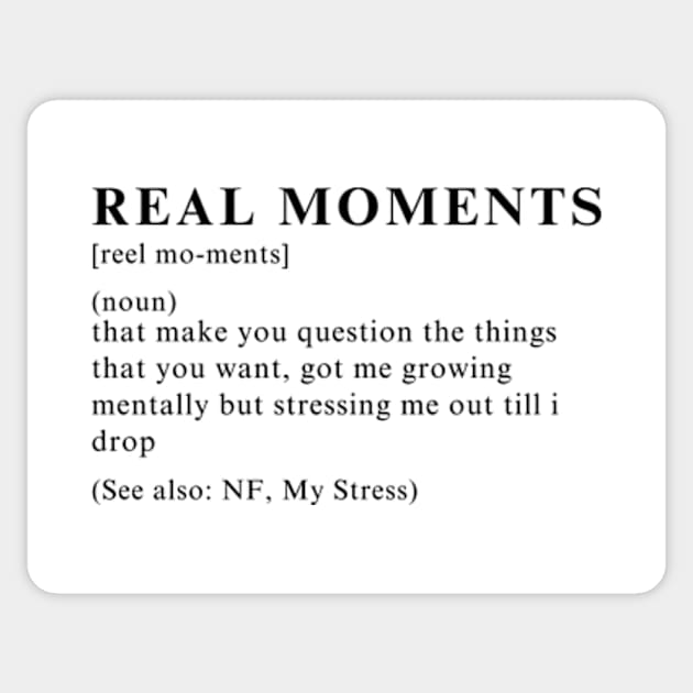 NF My Stress real moments quote Sticker by Lottz_Design 